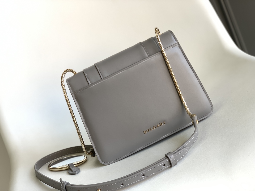 Bvlgari Serpenti Forever Small Crossbody Bag Grey